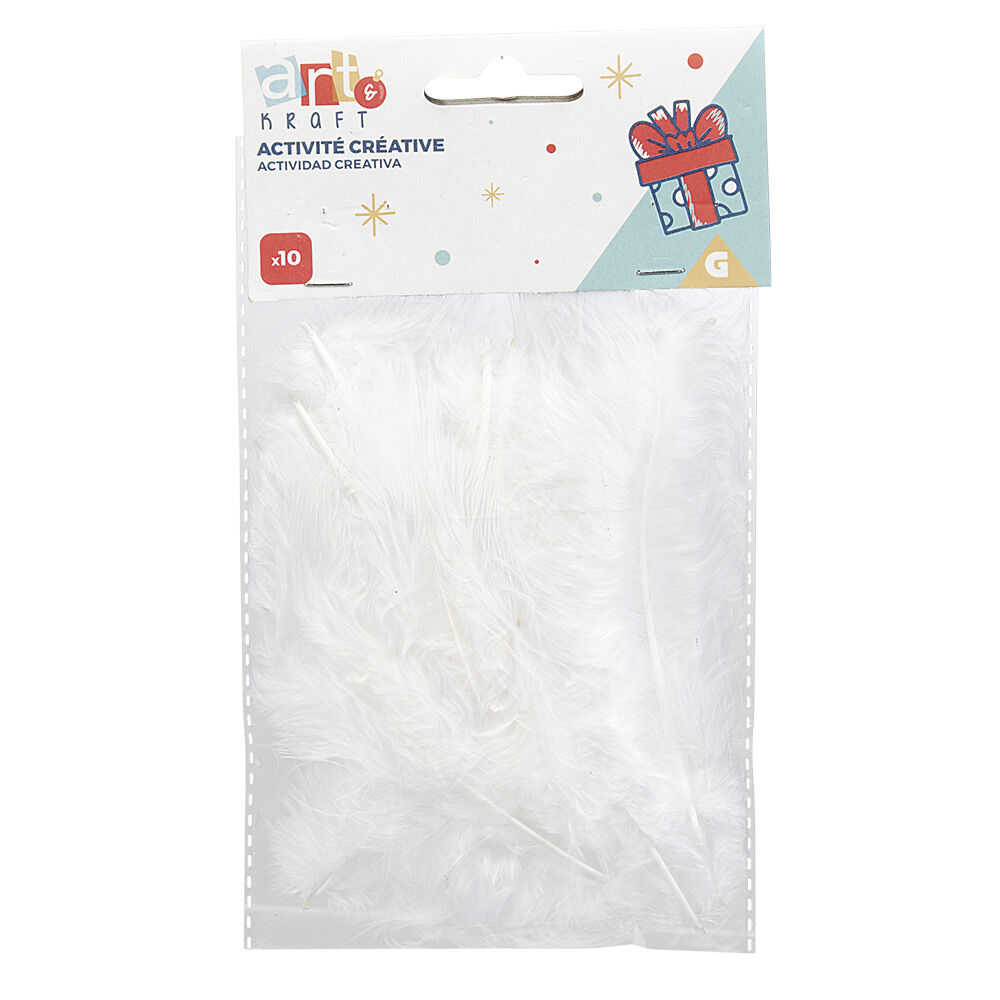 Plume blanche x10