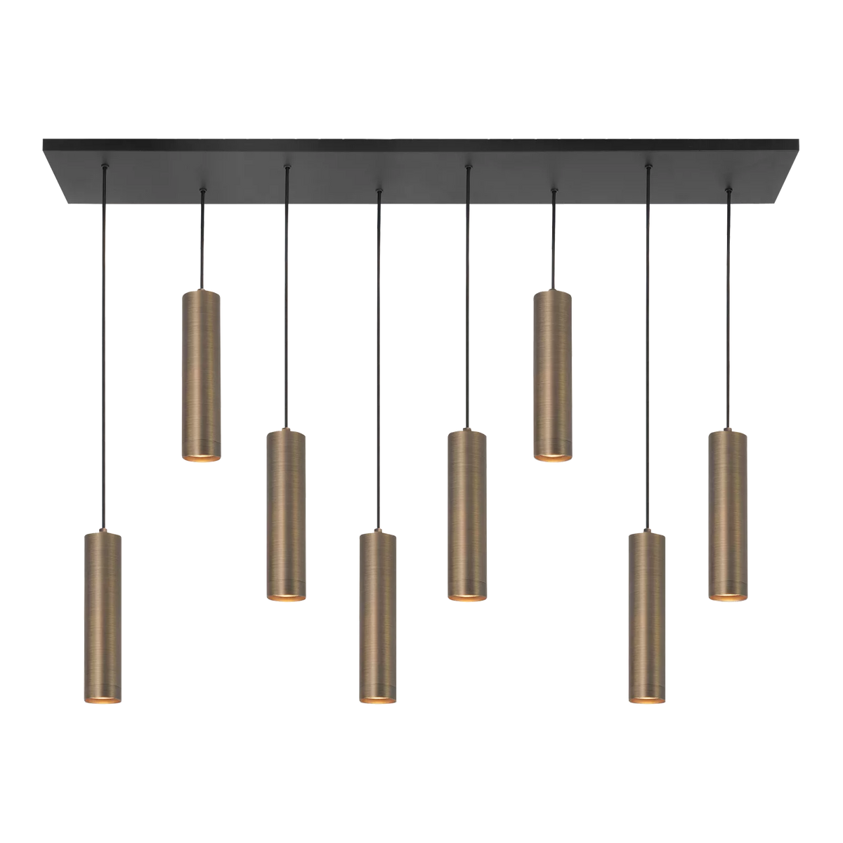 Highlight hanglamp Perugia - 8 lichts - 115 x 160  cm - zwart brons