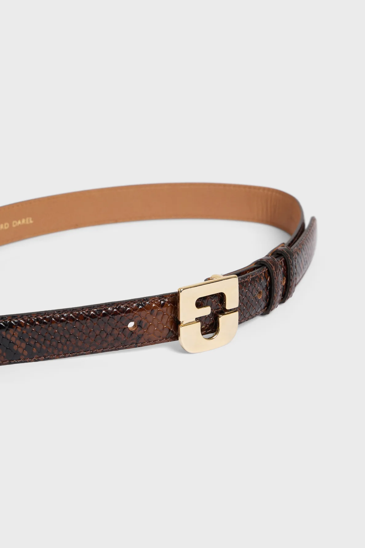 Ceinture signature en cuir effet python - LE LAUREN