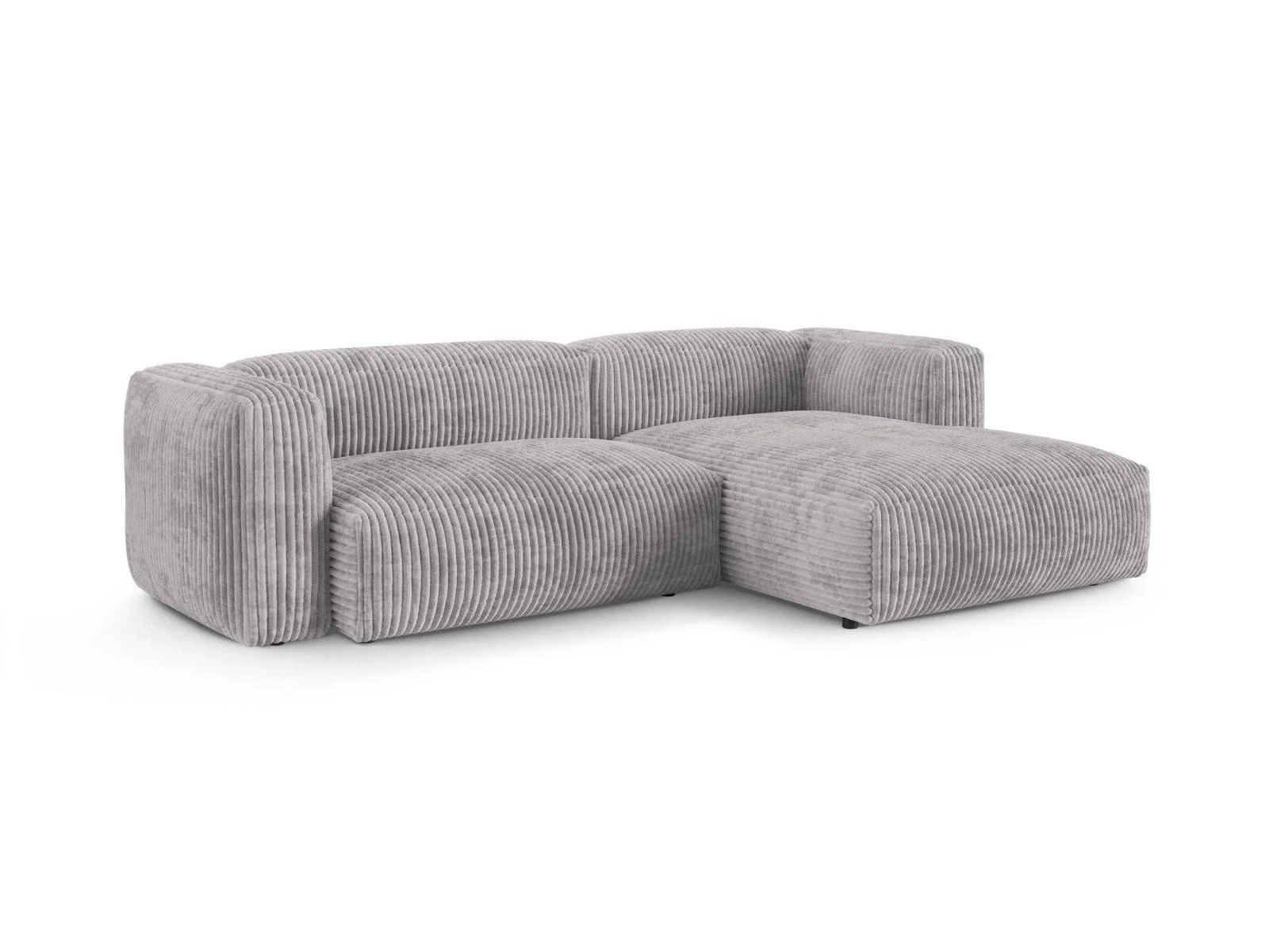 Modulaire hoekbank Martina rechts ribstof