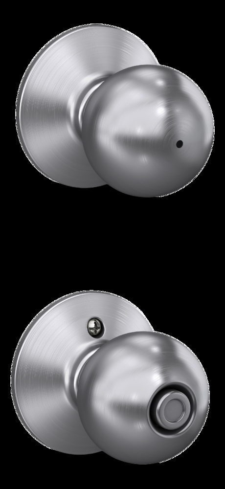 Schlage Ball Privacy Entry Lockset, Satin Chrome