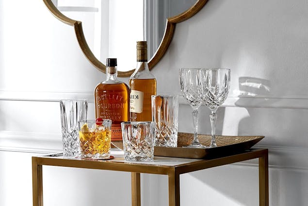 Marquis By Waterford Markham Crystalline Old Fashion Whiskey Tumbler Set Of 4