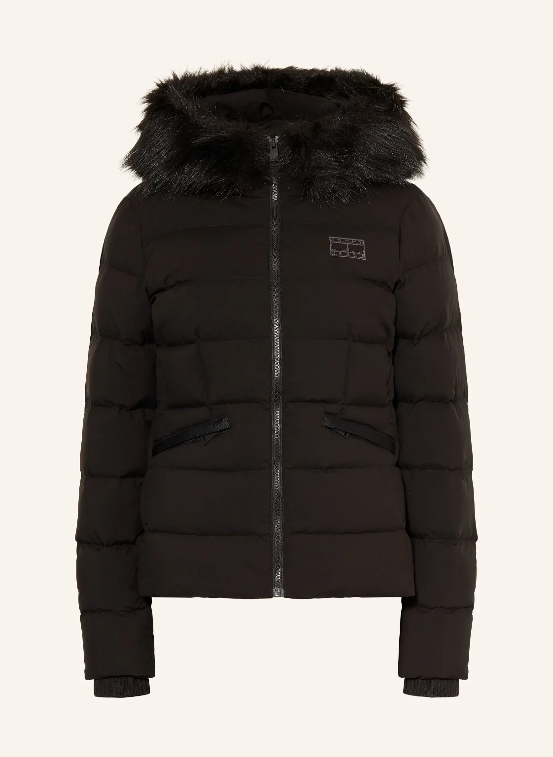 TOMMY JEANS Daunenjacke mit abnehmbarem Kunstfell-Kragen