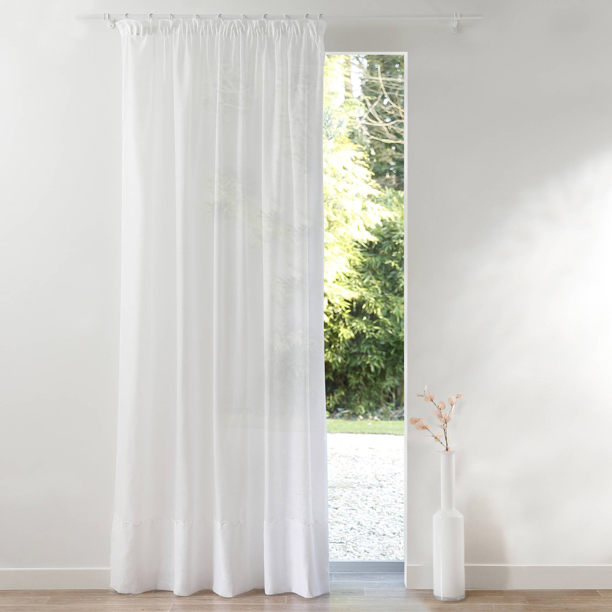 Panneau lin polyester base Cornely finition galon fronceur