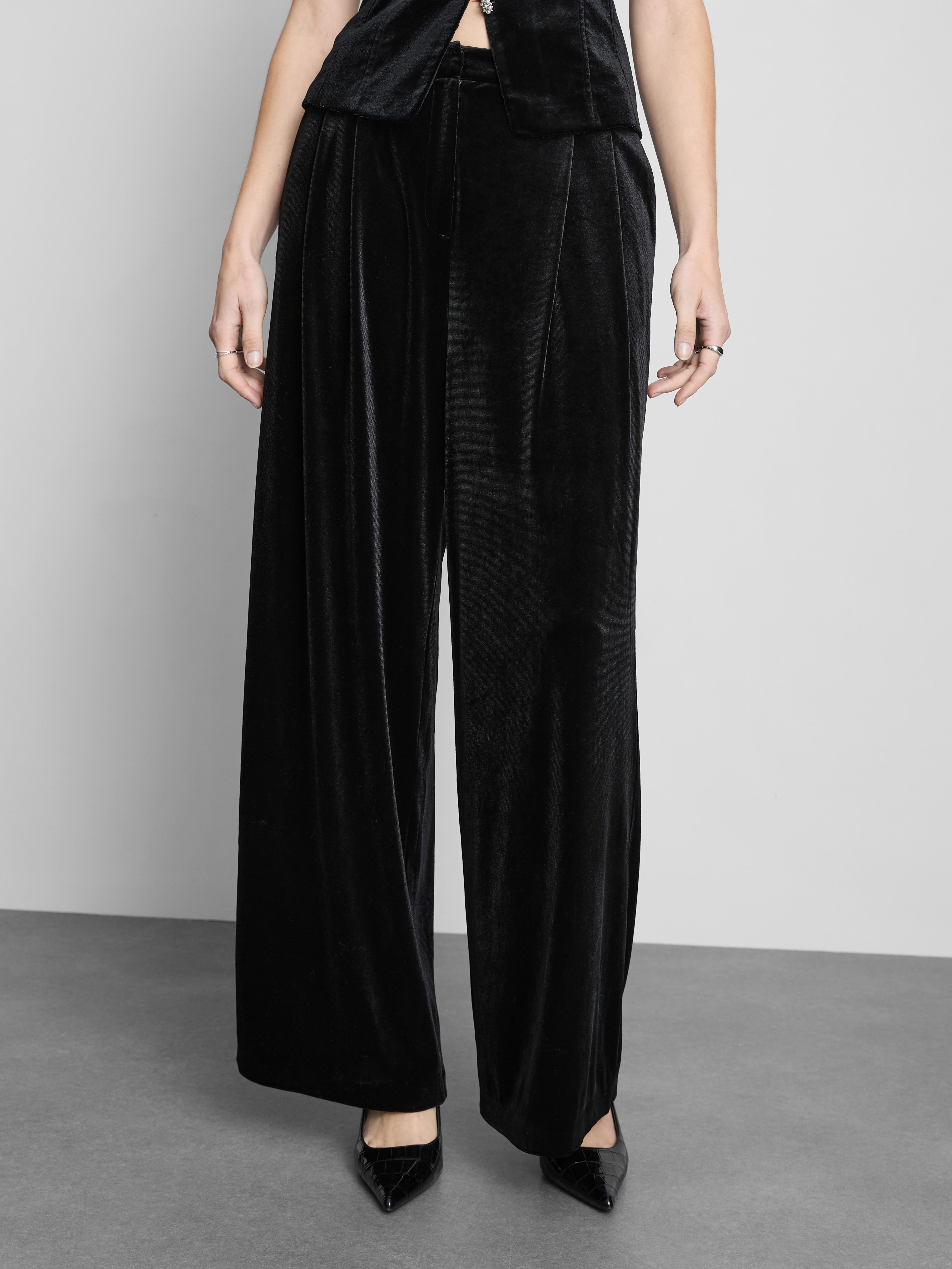 Wide Leg Velvet Pants