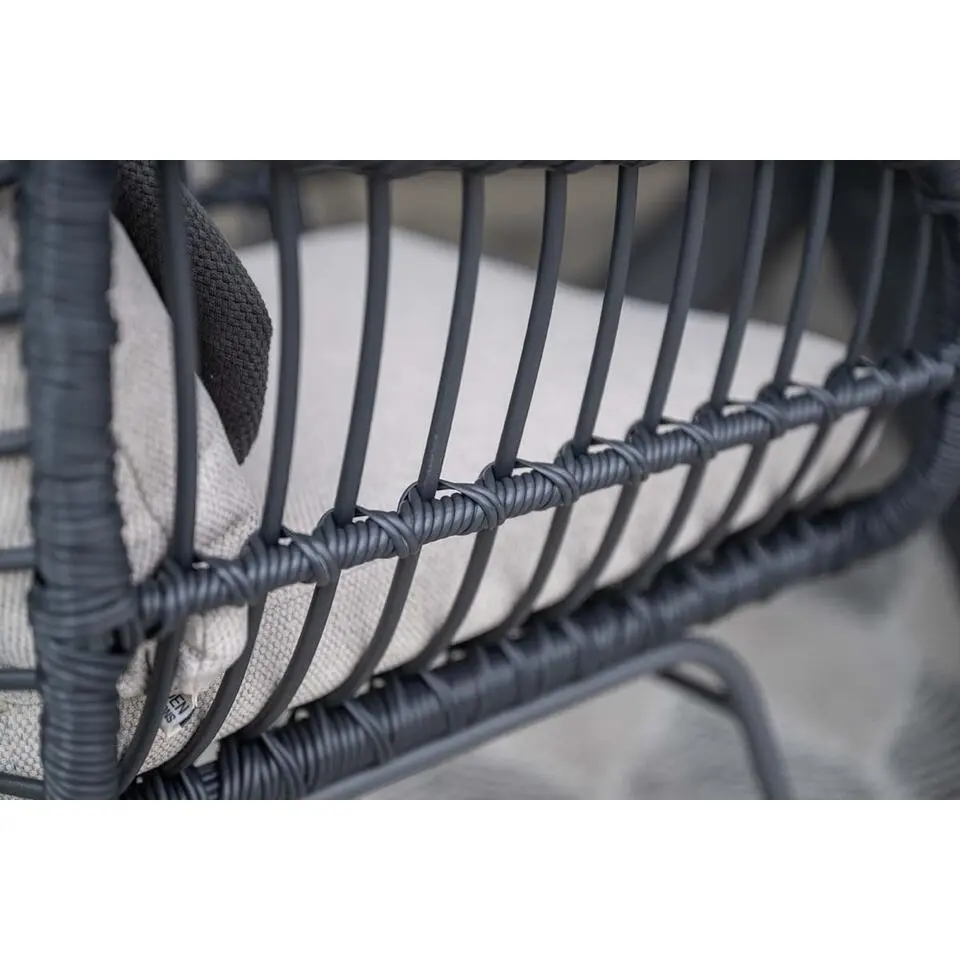 5-persoons ronde tuinset - Edison tafel - 5 Margriet stoelen