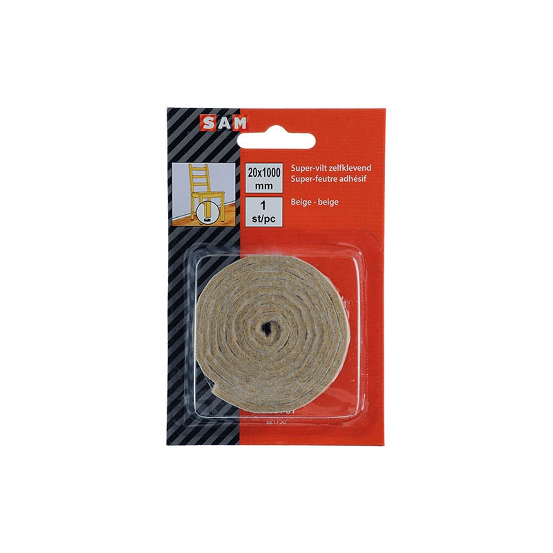 Rouleau de super-feutre adhésif 20 mm x 1 m