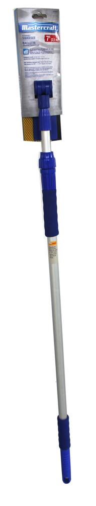 Mastercraft Telescopic Extendable Window Washer / Squeegee with Scrub Netting, 7-ft