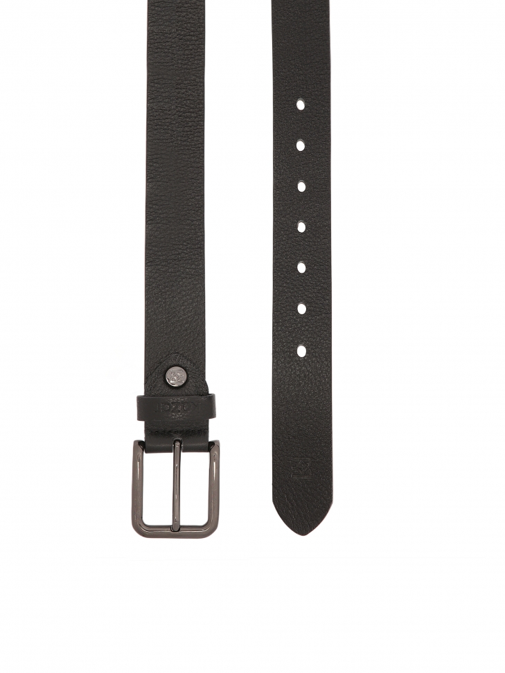 Black pea leather belt