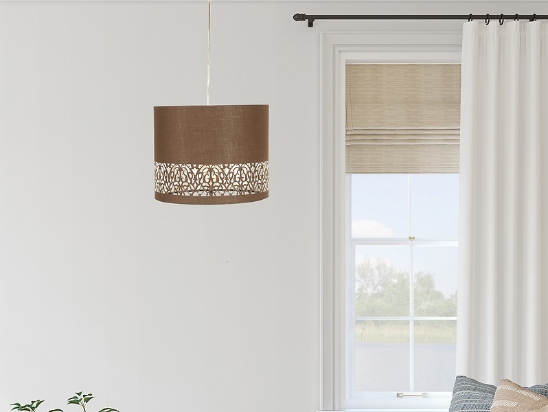 Lampa Arabesca z tworzywa sztucznego brązowa