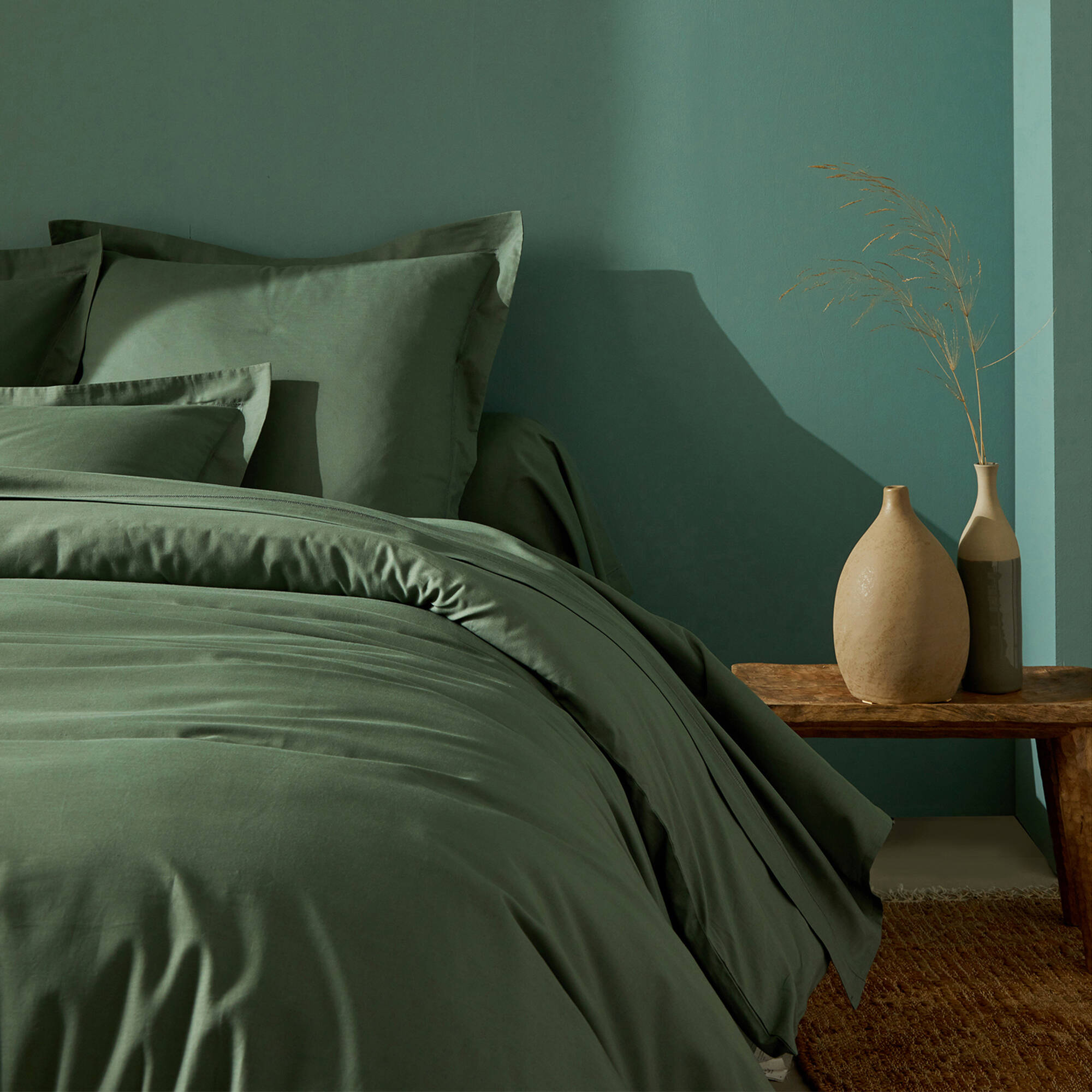 Linge de lit uni coton