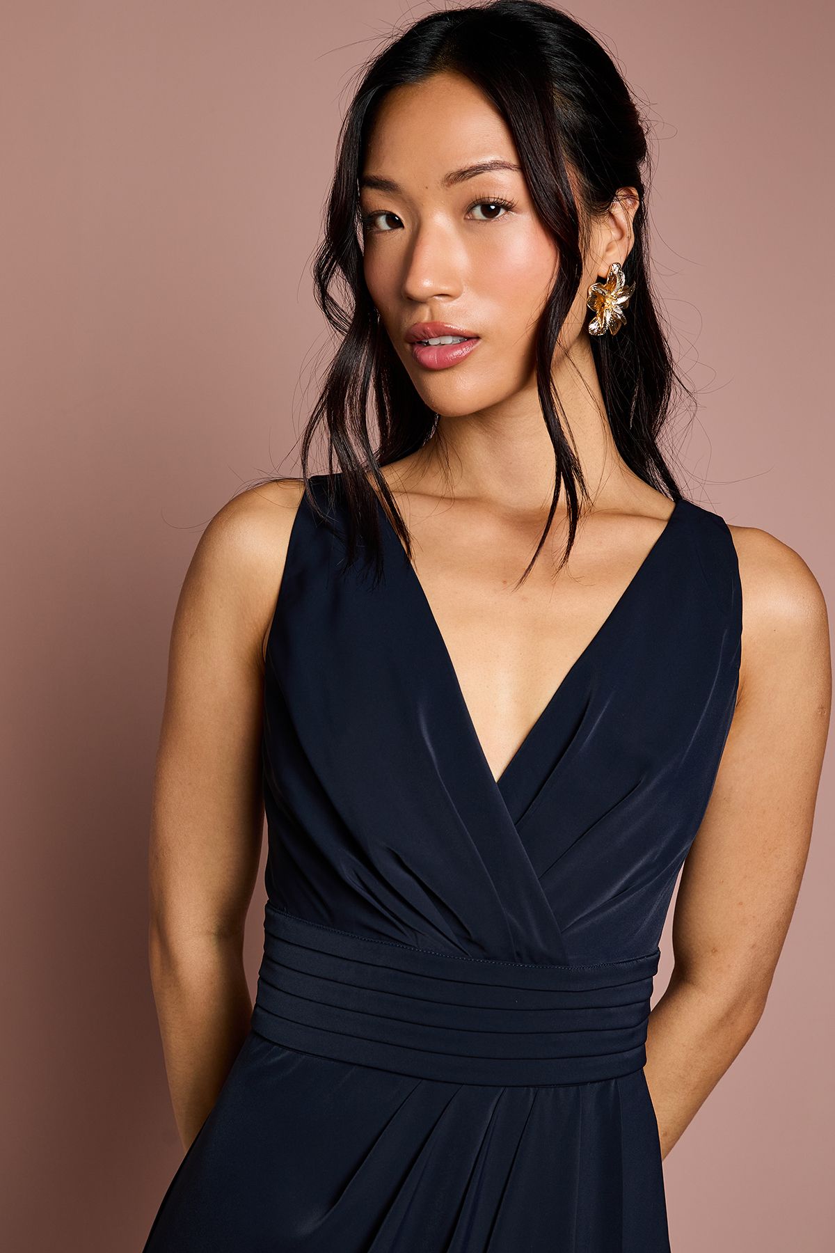 Coast V Neck Sleeveless Bridesmaid Dress