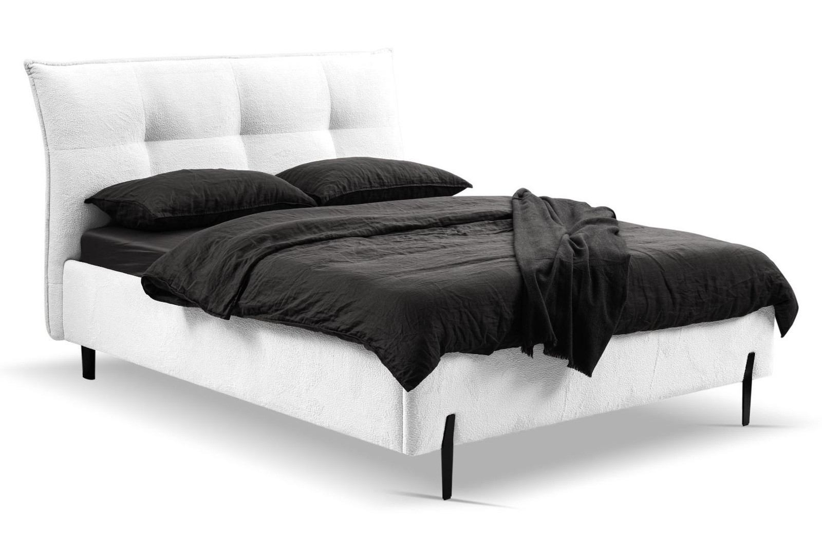 Łóżko Biscuit 140x200cm białe Cosy z pojemnikiem na pościel