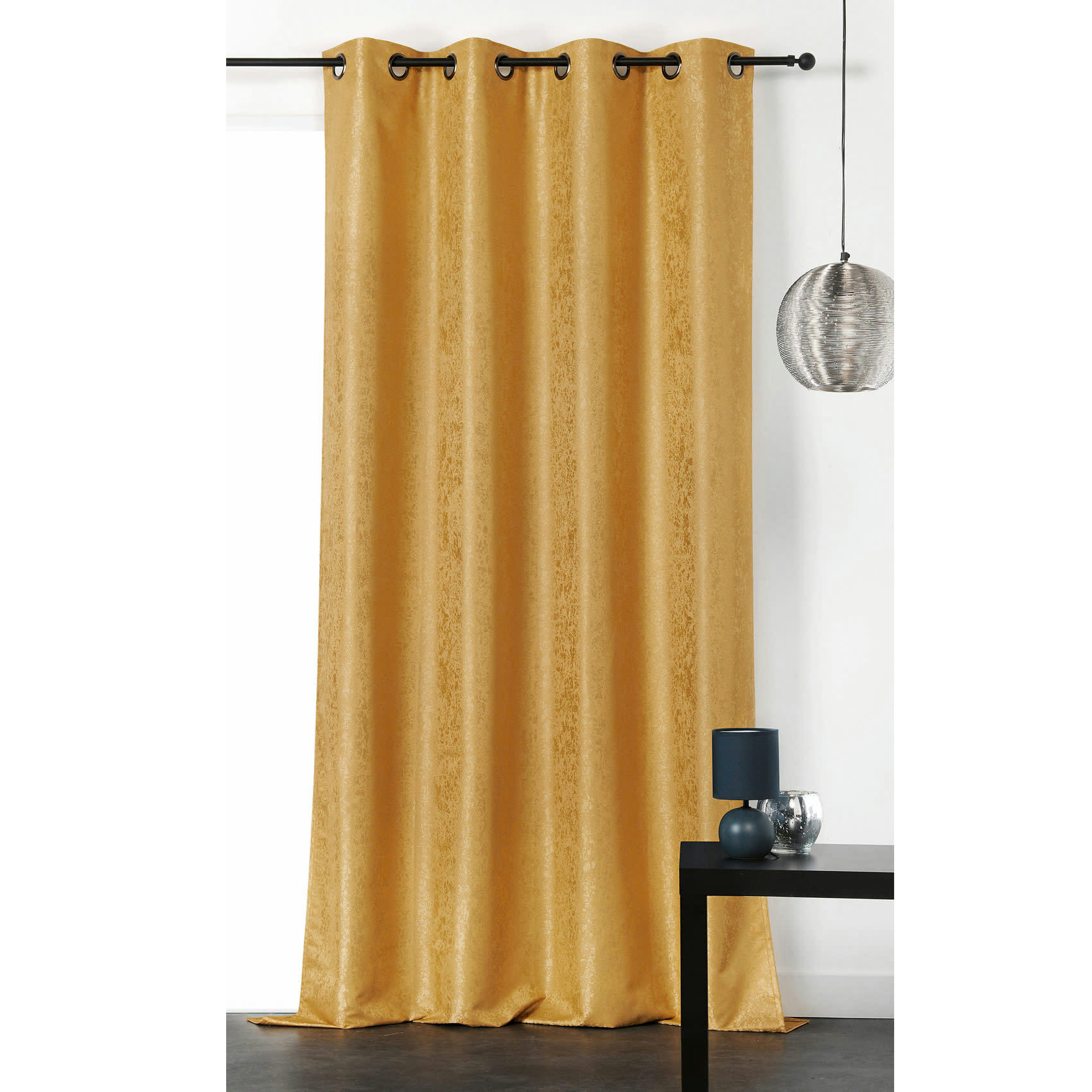 - Rideau occultant nova polyester jaune 140x240 cm