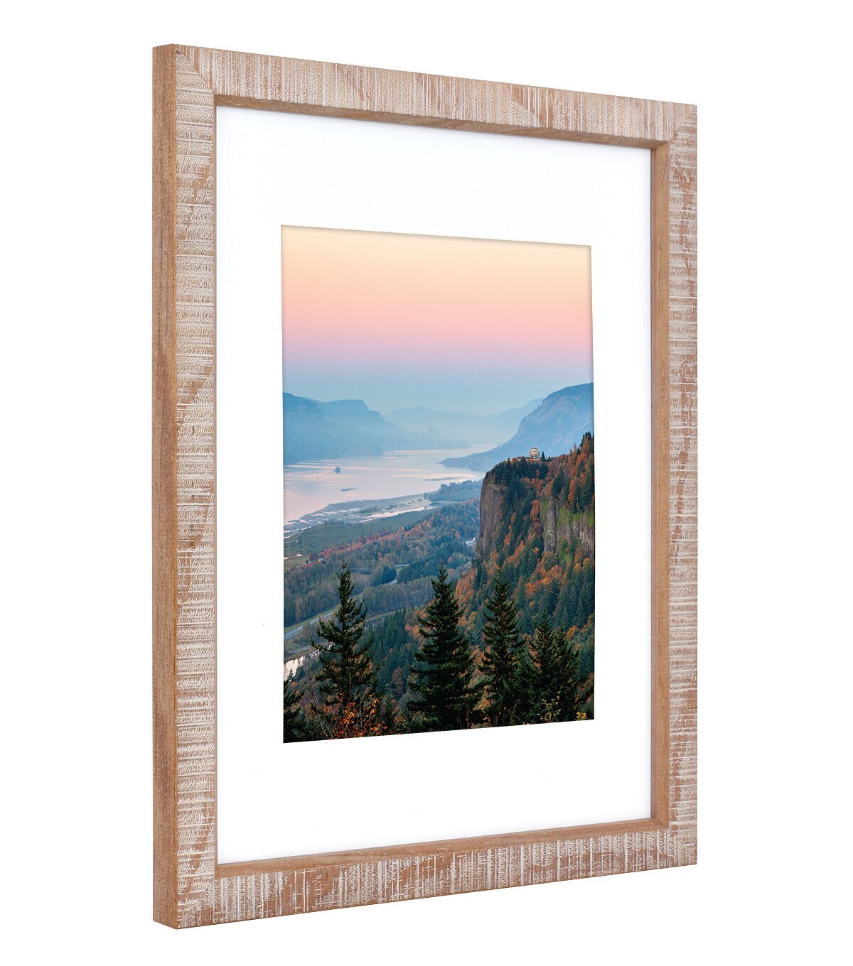 11 x 14 Matted to 8 x 10 Chattered Wood Frame by Hudson 43