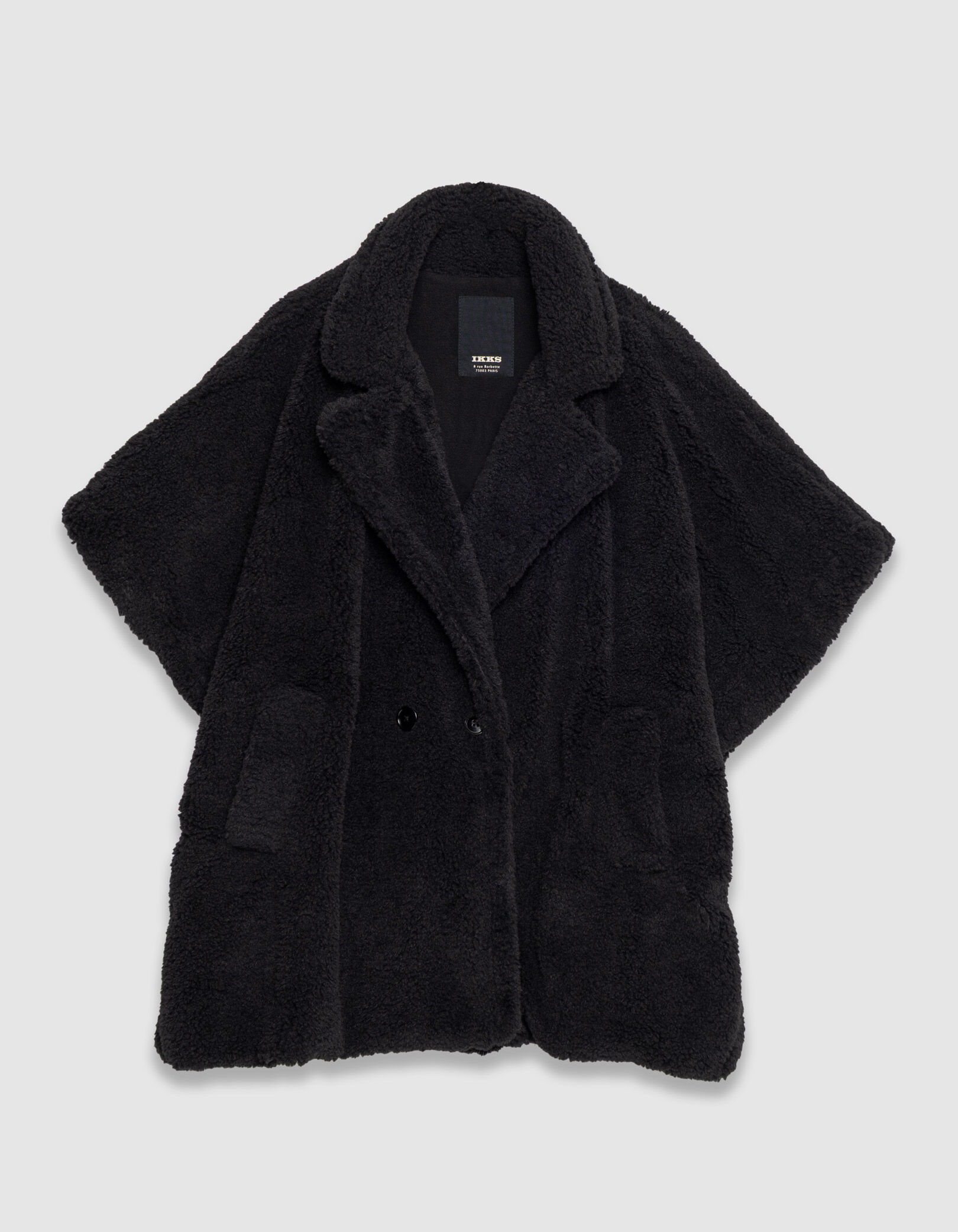 Cape noire col tailleur Femme