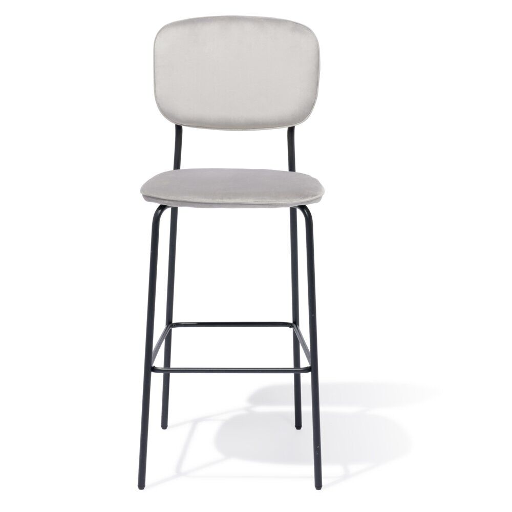 Tabouret de bar Morgane gris - L49xP46xH114 cm
