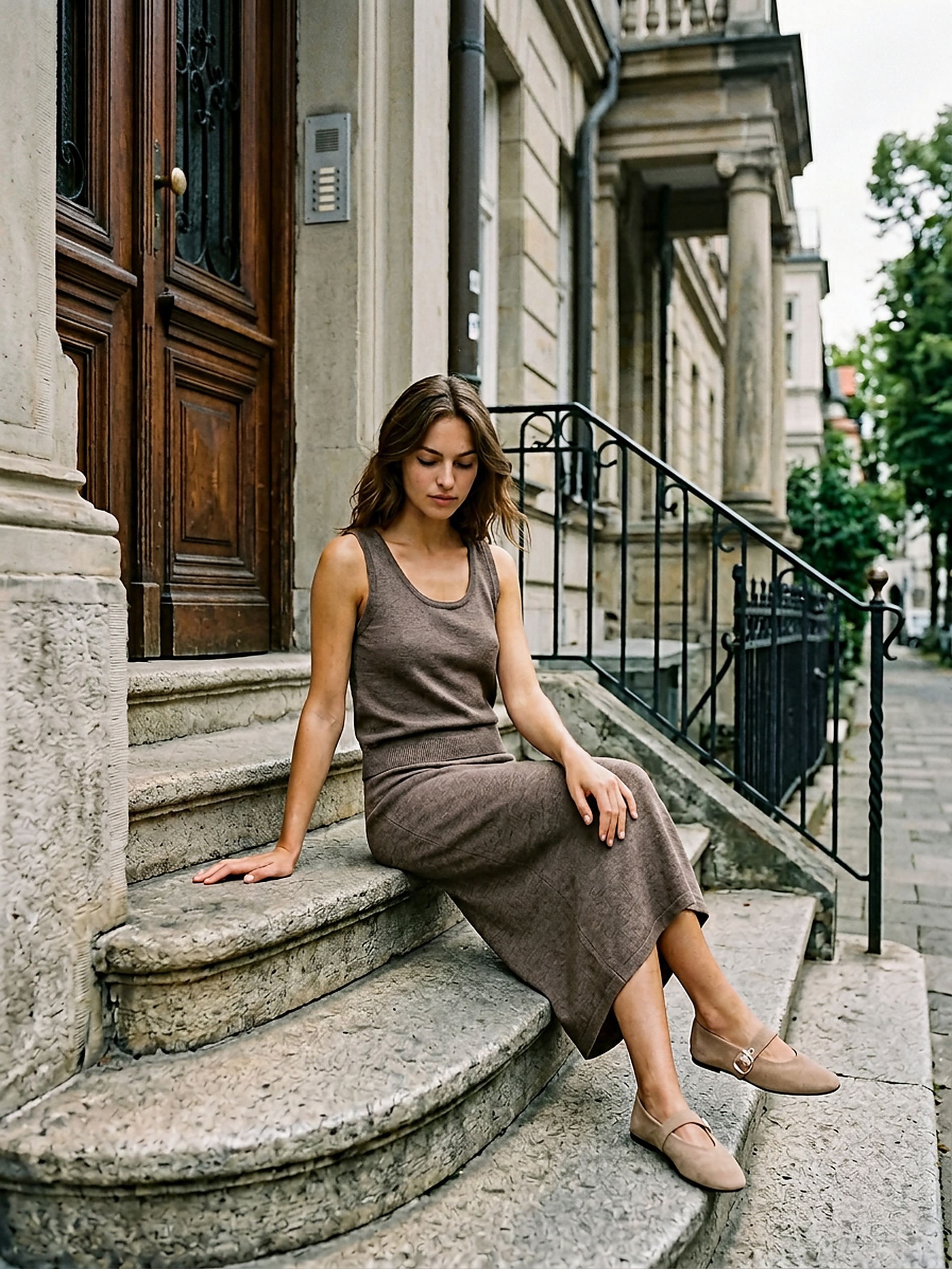 Sweter na ramiączkach basic