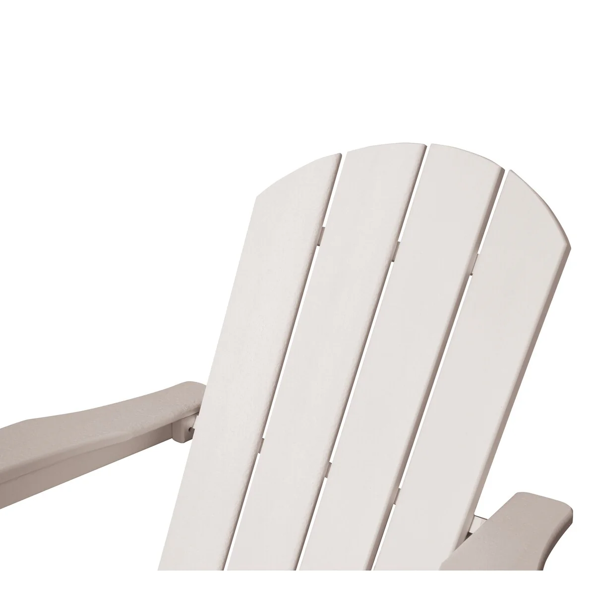 Aurora Decor White Classical Plastic Outdoor Patio Adirondack Chair