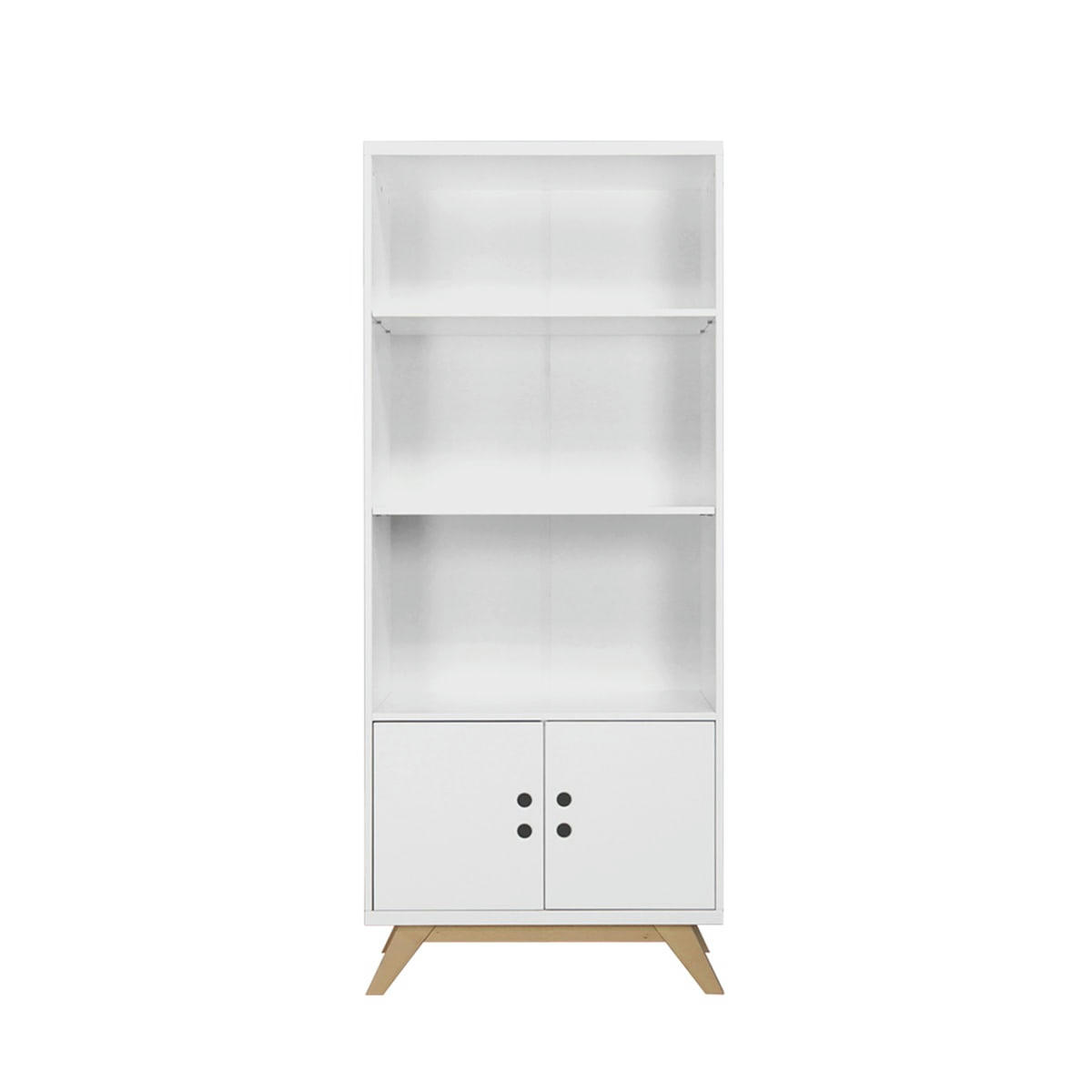 LYNN - Bibliothèque blanc naturel