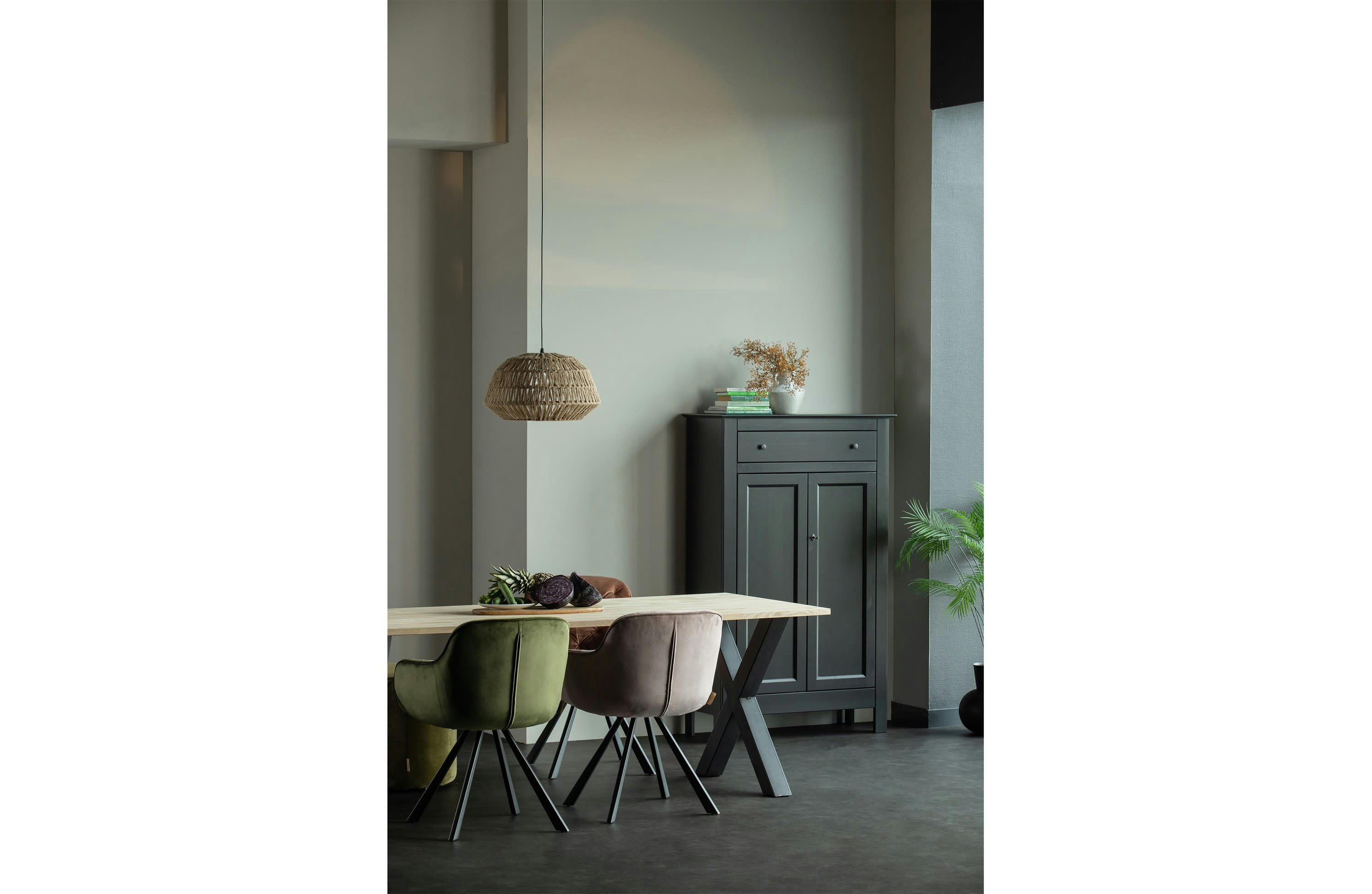 TABLO - Table 200x90 en chêne massif beige