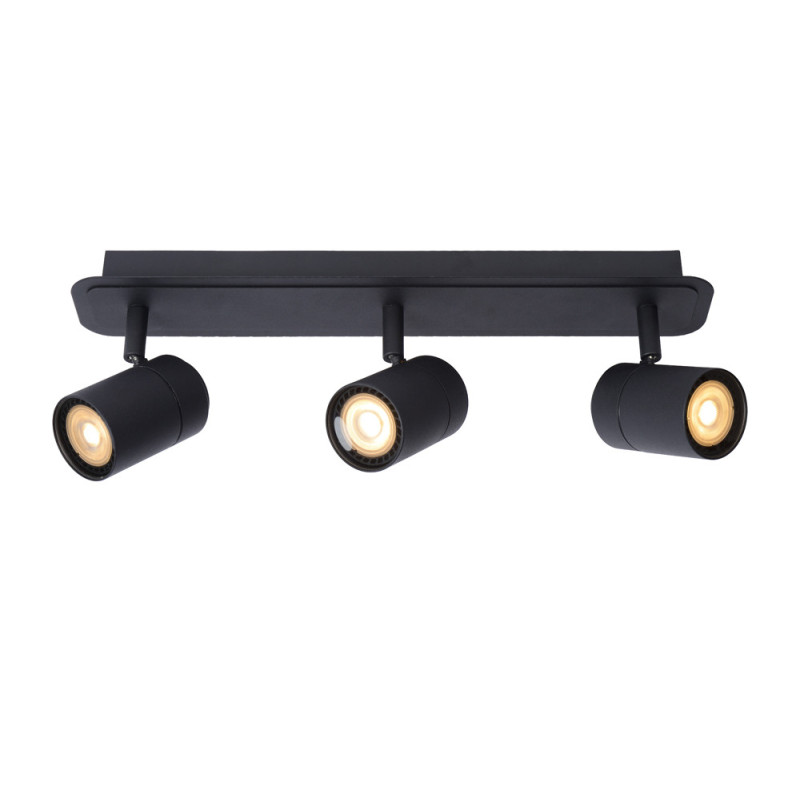 Spot LED Lennert noir IP44 GU10 380 lm 3 x 5 W LUCIDE