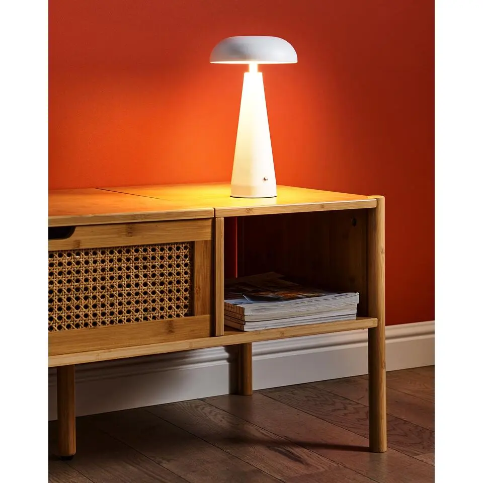 BOCONO - Draadloze LED tafellamp - Wit - IJzer