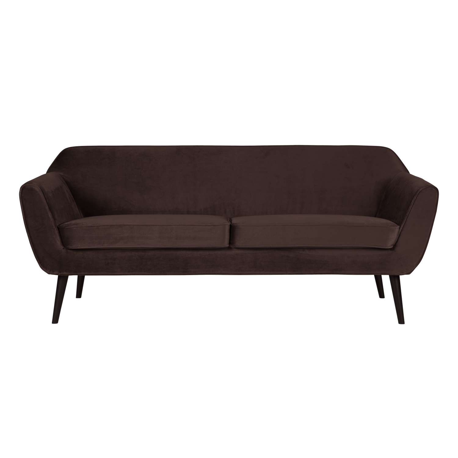 WOOOD bank Rocco 187 cm - Velvet - Donkerbruin