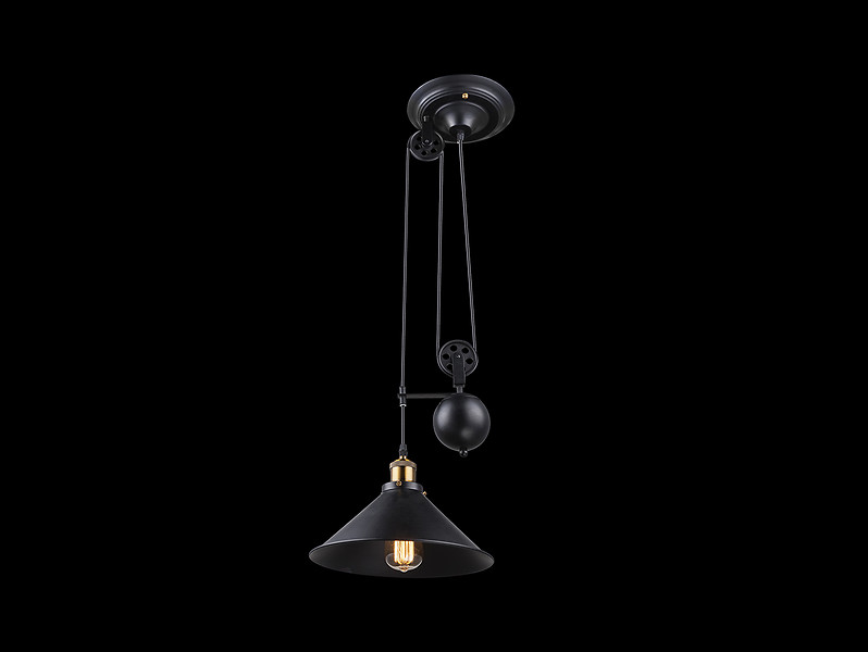 Lampa wisząca Lenius metalowa czarna