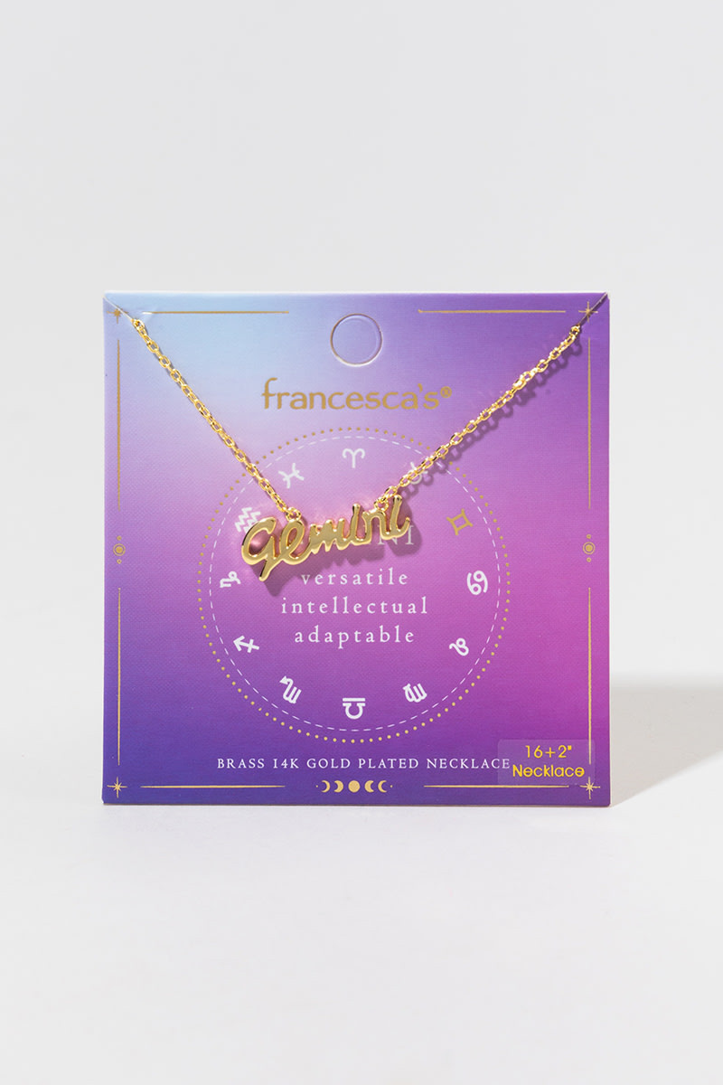 Zodiac Script Pendant