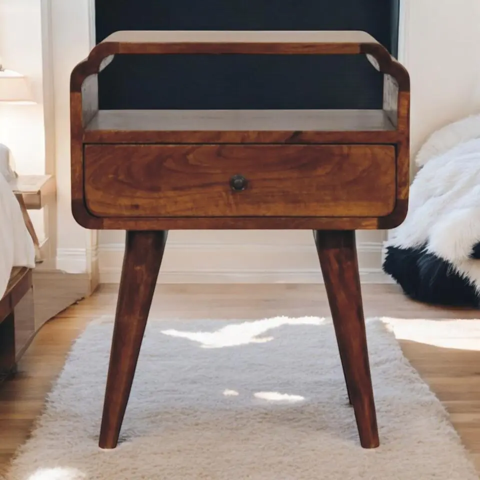 Artisan Furniture Massief Hout Newton Chestnut Nachtkastje