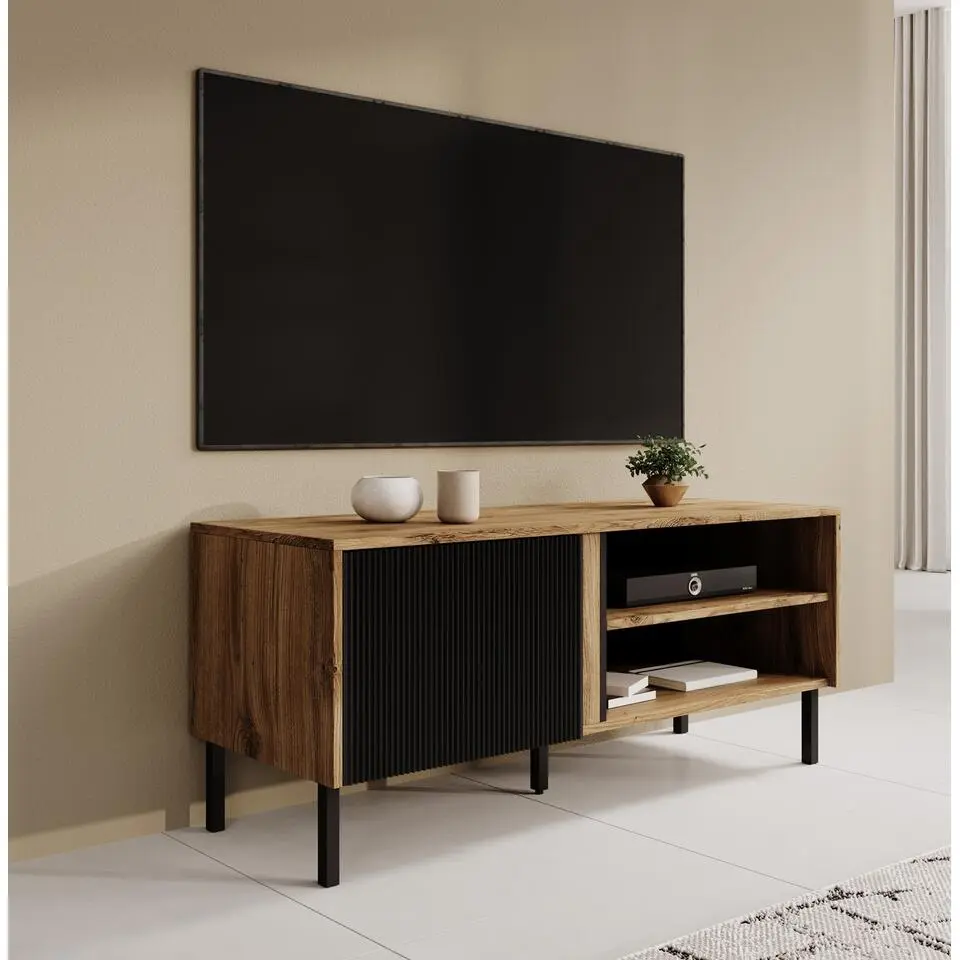 Meubella - TV-Meubel Margareth - Eiken - 120 cm