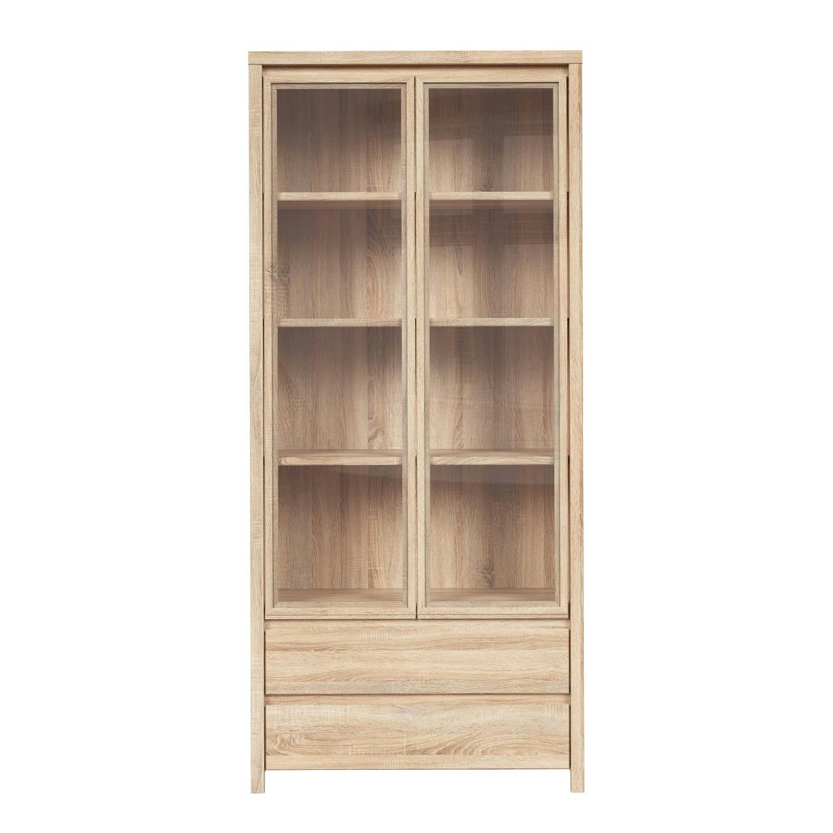 - Vaisselier 2 portes 2 tiroirs naturel