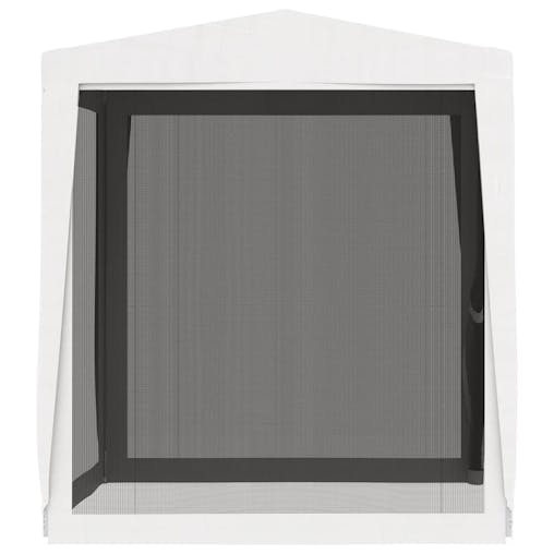 NNEVL Party Tent with 4 Mesh Sidewalls 2x2 m White