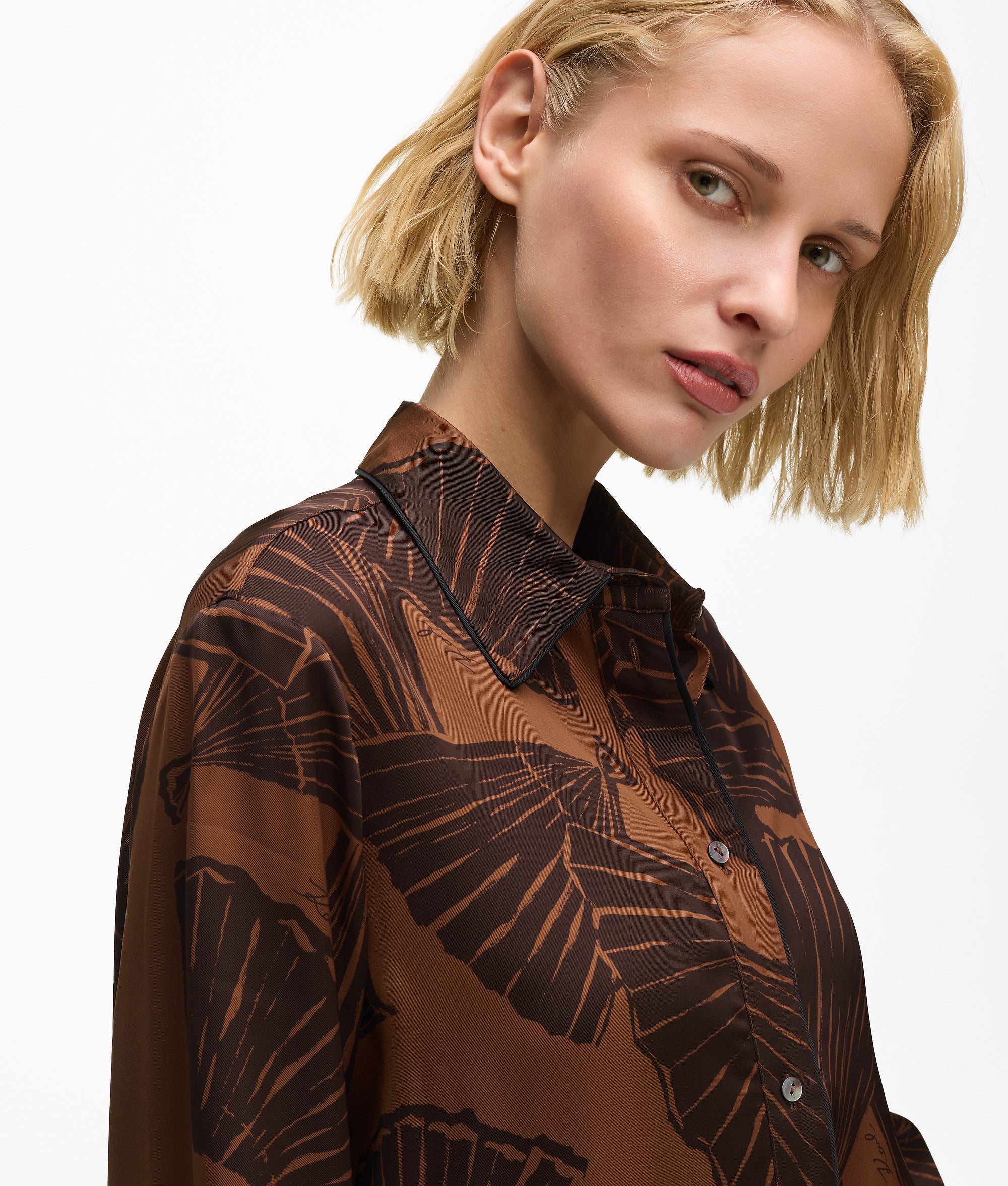 Chemise imprimée d'éventails