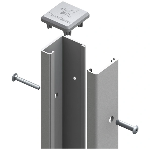 U-Klemm-Profil, BxHxT: 4 x 192 x 4 cm, für Serien System Glas und System Board