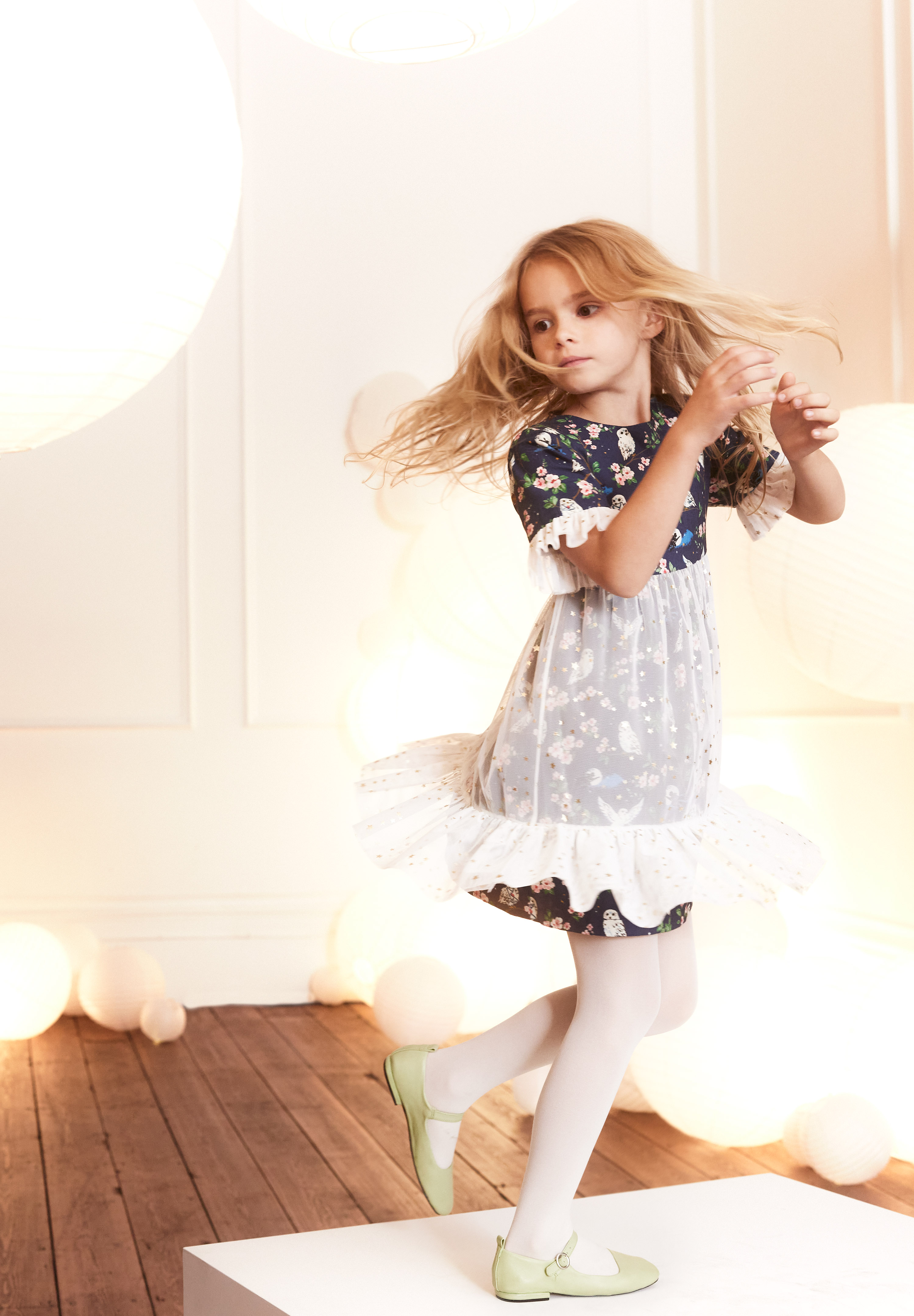 Harry Potter Hedwig & Blossoms Lily Tulle Dress (1-10 Years)