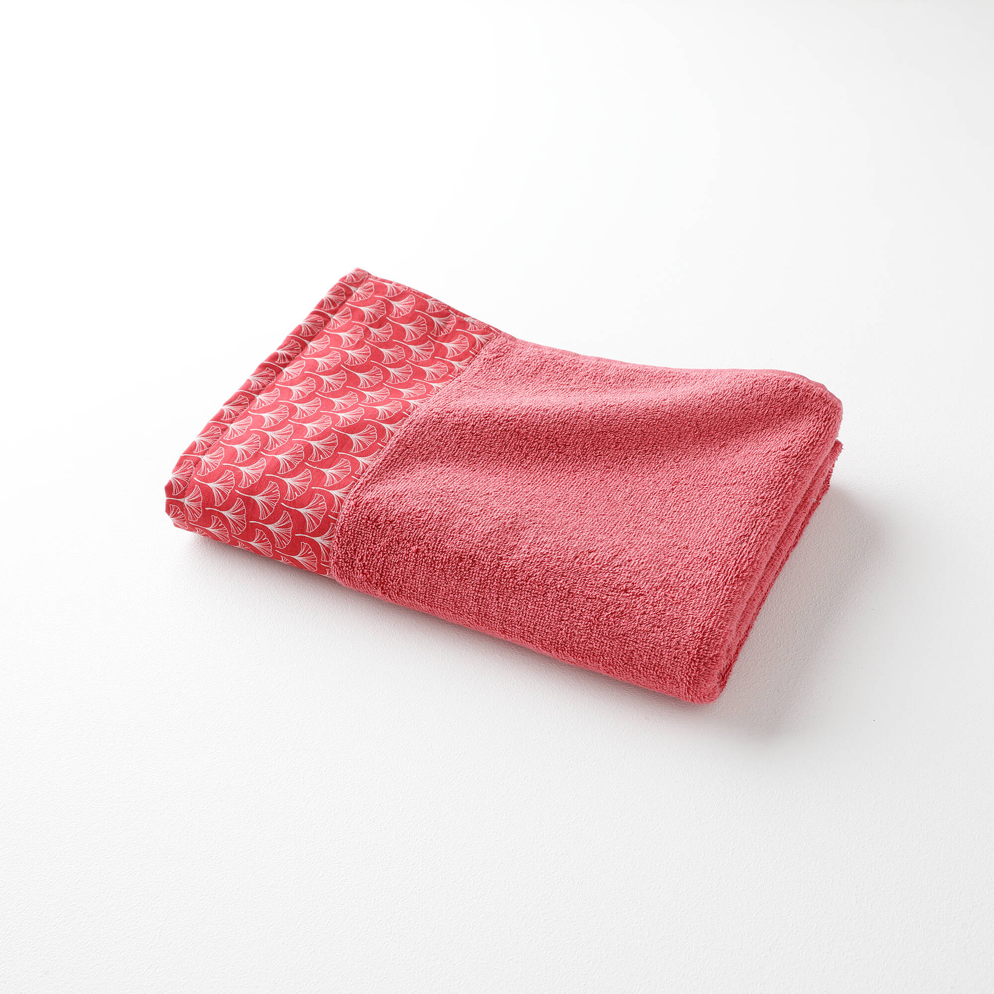 Éponge bouclette 420g/m² liteau imprimé ginkgo