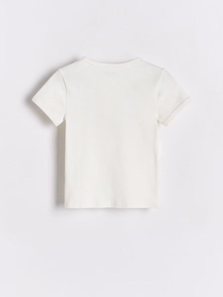 Ribbed Cotton T-Shirt