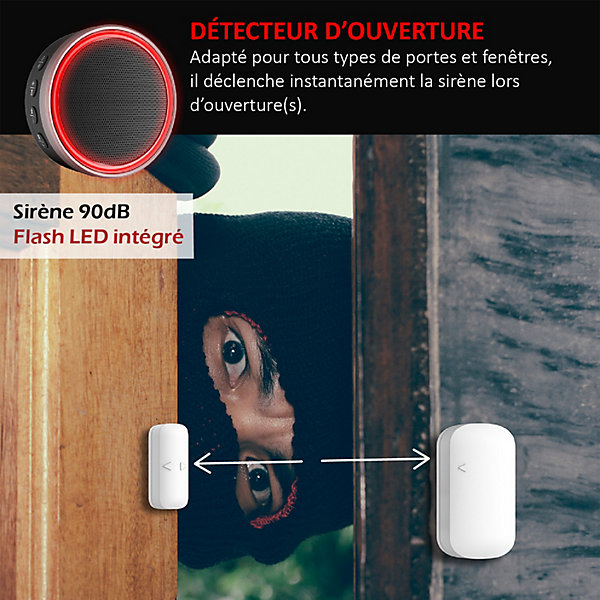 Pack Essentiel Sécurité intérieure Connectée Vidéosurveillance, Incendie &Intrusion