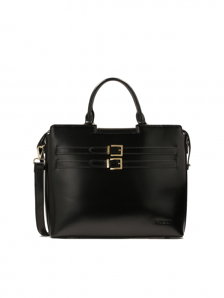 Elegant business bag decorated with stripes