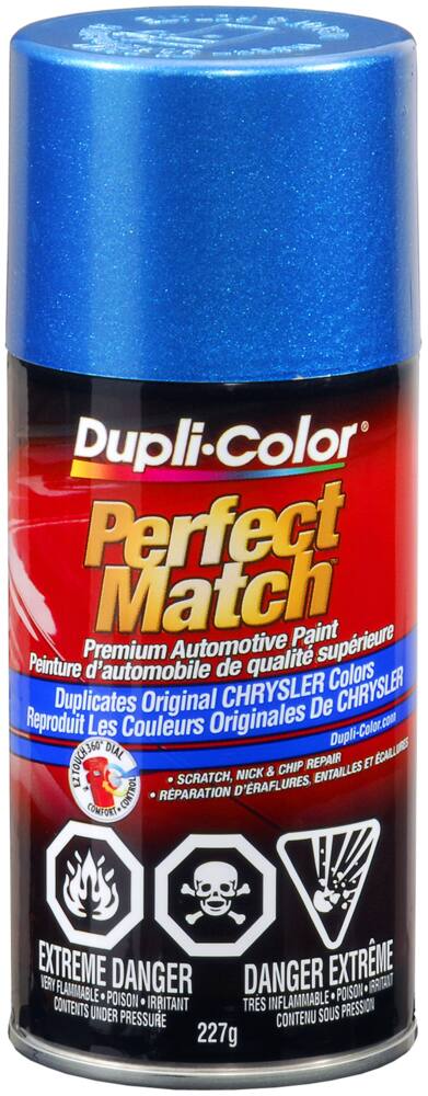 Dupli-Color Perfect Match Premium Acrylic Lacquer Automotive Aerosol Spray Paint, Electric Blue Metallic (B35/PC3), 227-g