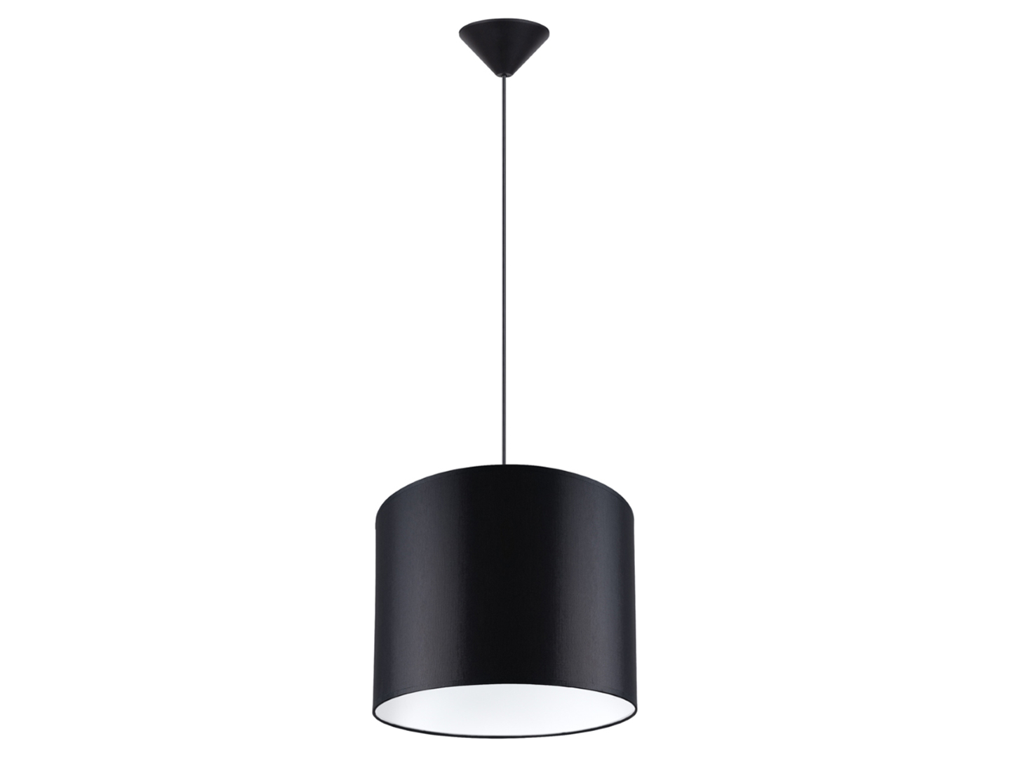 Lampa wisząca Nova 30 cm tkaninowa czarna