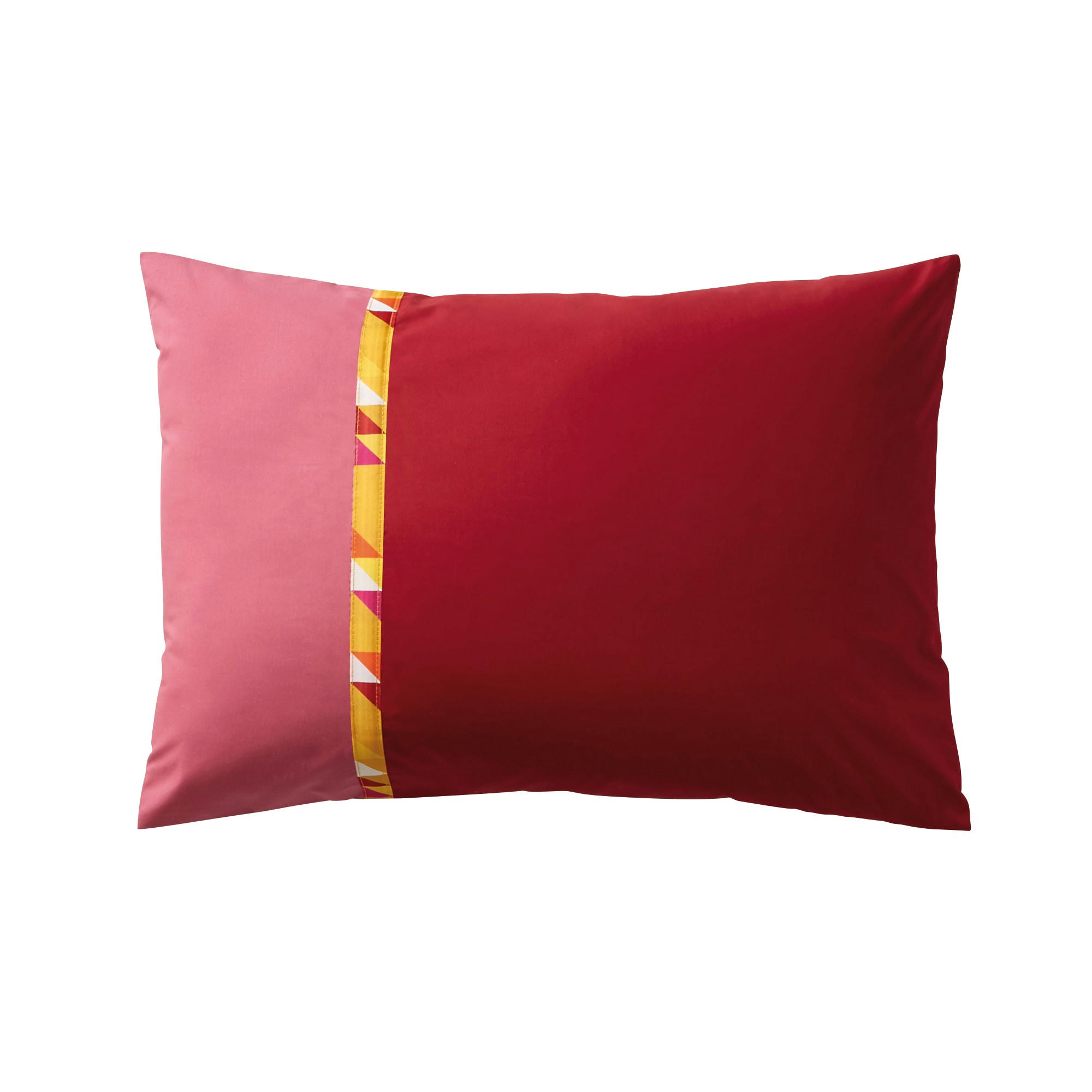 TOI&MOI GÉO - Taie d'oreiller bensimon en percale de coton rose 50x70