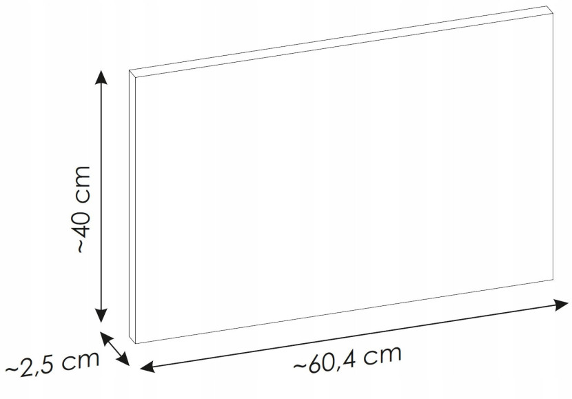 BLAT 60 cm do Szafki Łazienkowej LINE GREEN