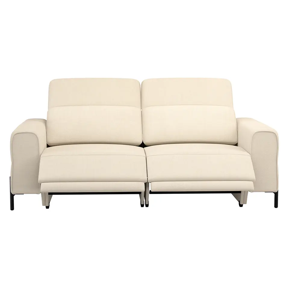 Bank Dave 3-zits - elektrisch verstelbaar - cr&egrave;me