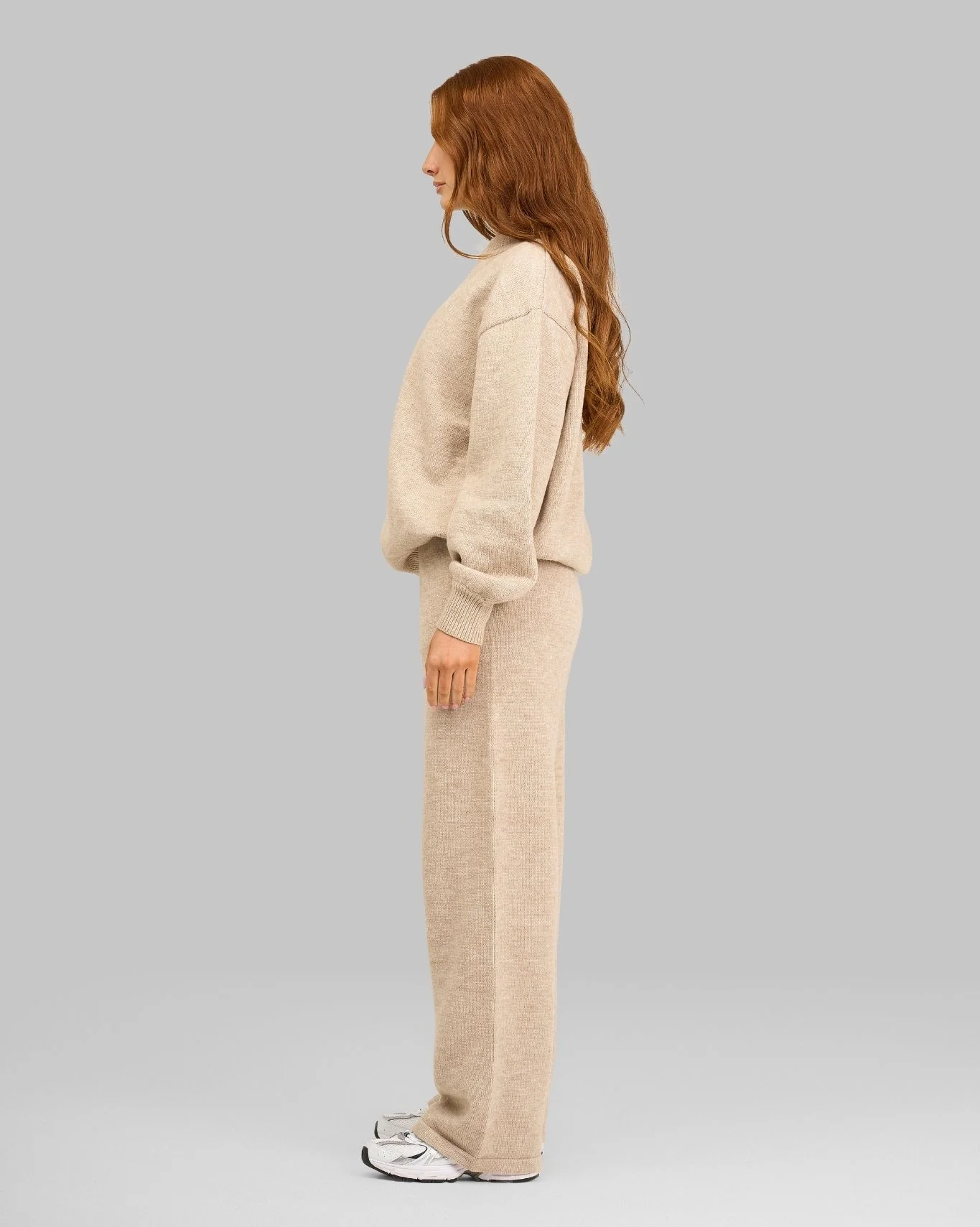 Essential Knitted Sweater & Trouser 2-Piece Set | Oat