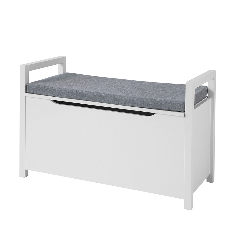 SoBuy Ławka na buty Biały 86x38x54cm Nowoczesny FSR76-W