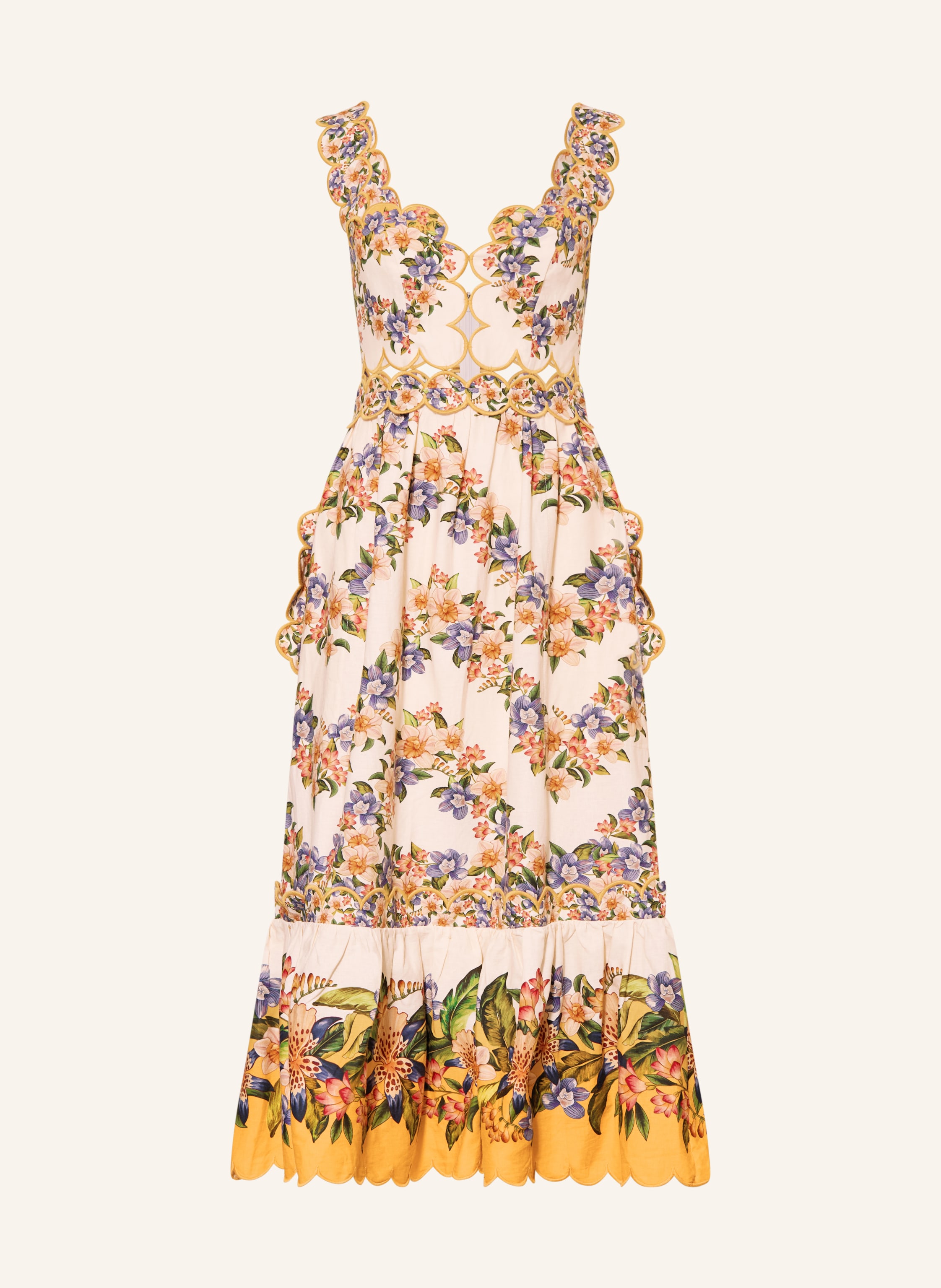 FARM RIO Kleid mit Leinen und Cut-outs