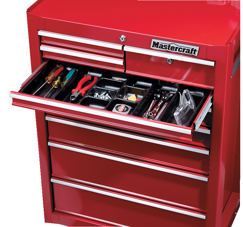 Mastercraft Compact Drawer Tray w/ Compartments, 22x10x2-in